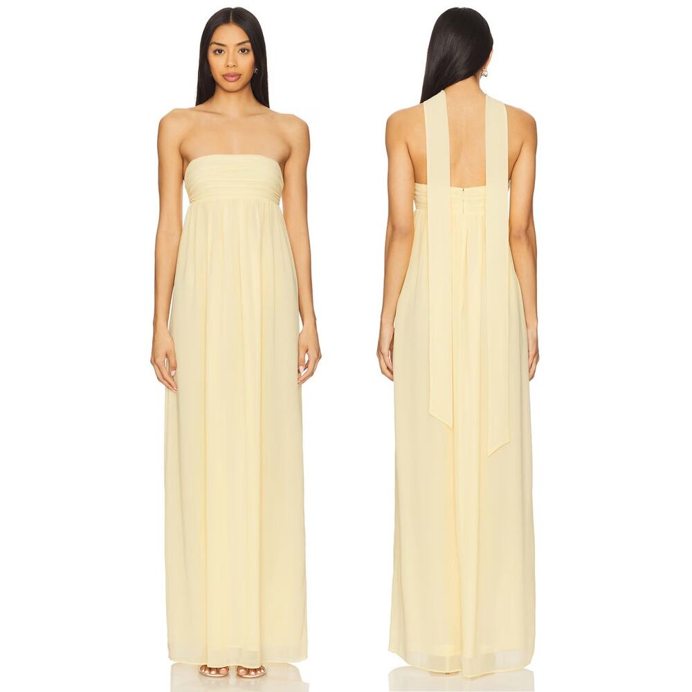 Lovers and Friends Soleil Gown Maxi Strapless Party Cocktail Formal Summer XS